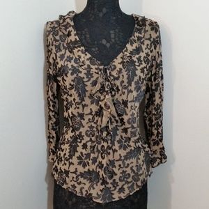 Sheer Women's Blouse Size L Top ECI NY NEW